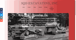 Desktop Screenshot of mjdexcavating.com